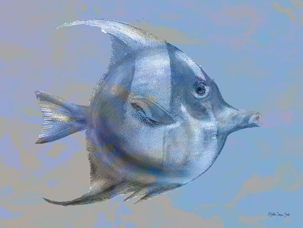 Wall Art Painting id:309064, Name: Blue Fish 1, Artist: Stellar Design Studio