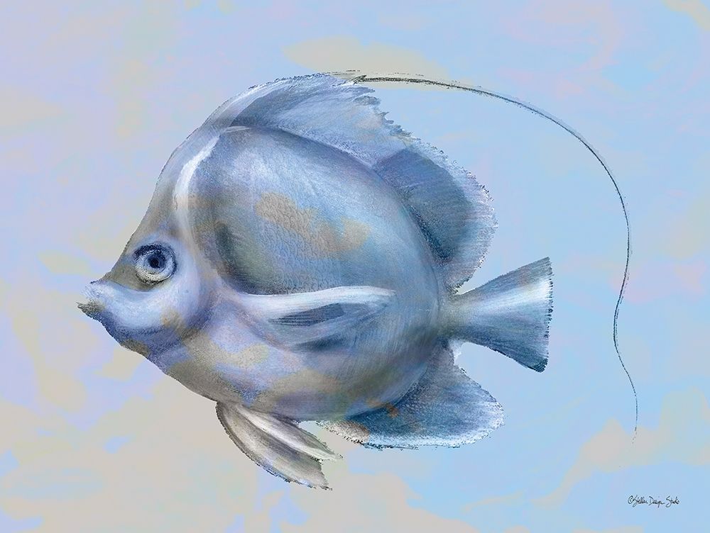Wall Art Painting id:309065, Name: Blue Fish 2, Artist: Stellar Design Studio