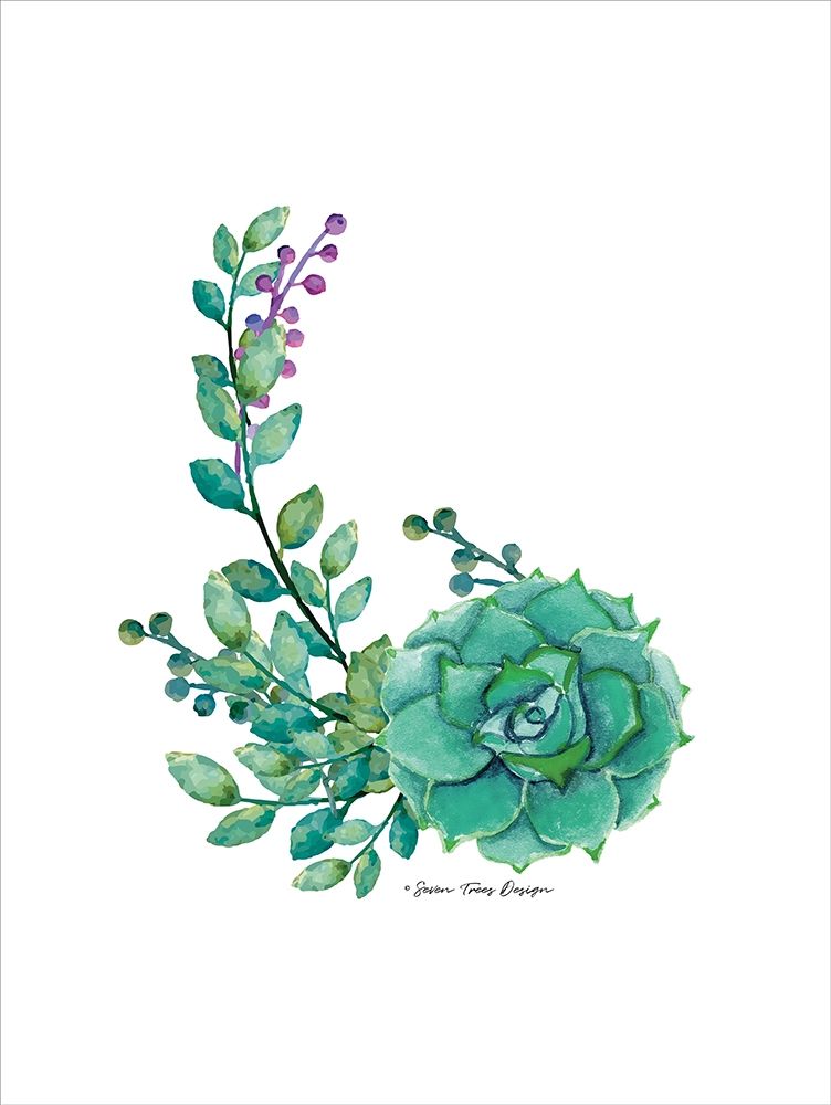 Wall Art Painting id:201480, Name: Succulent Plant I, Artist: Seven Trees Design