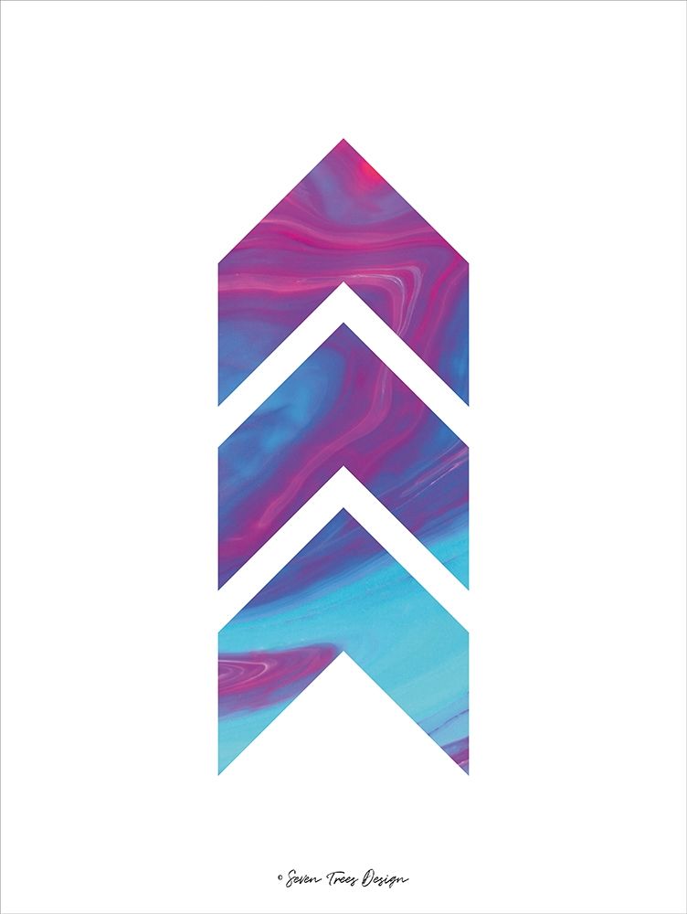 Art Print: Marble Chevron