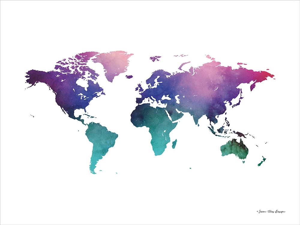 Art Print: Cosmos Watercolor World