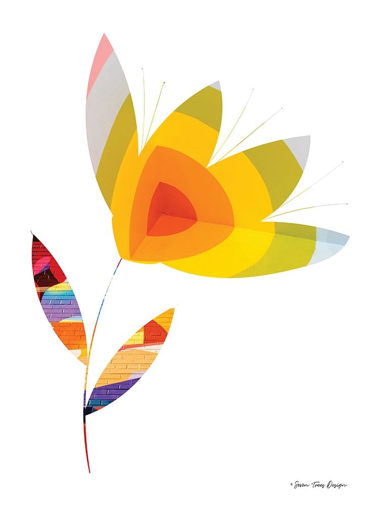 Art Print: Street Art Flower I