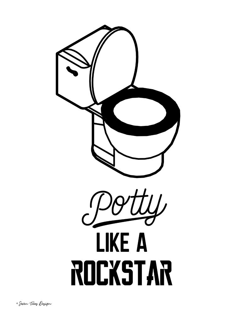 Art Print: Potty Like a Rockstar