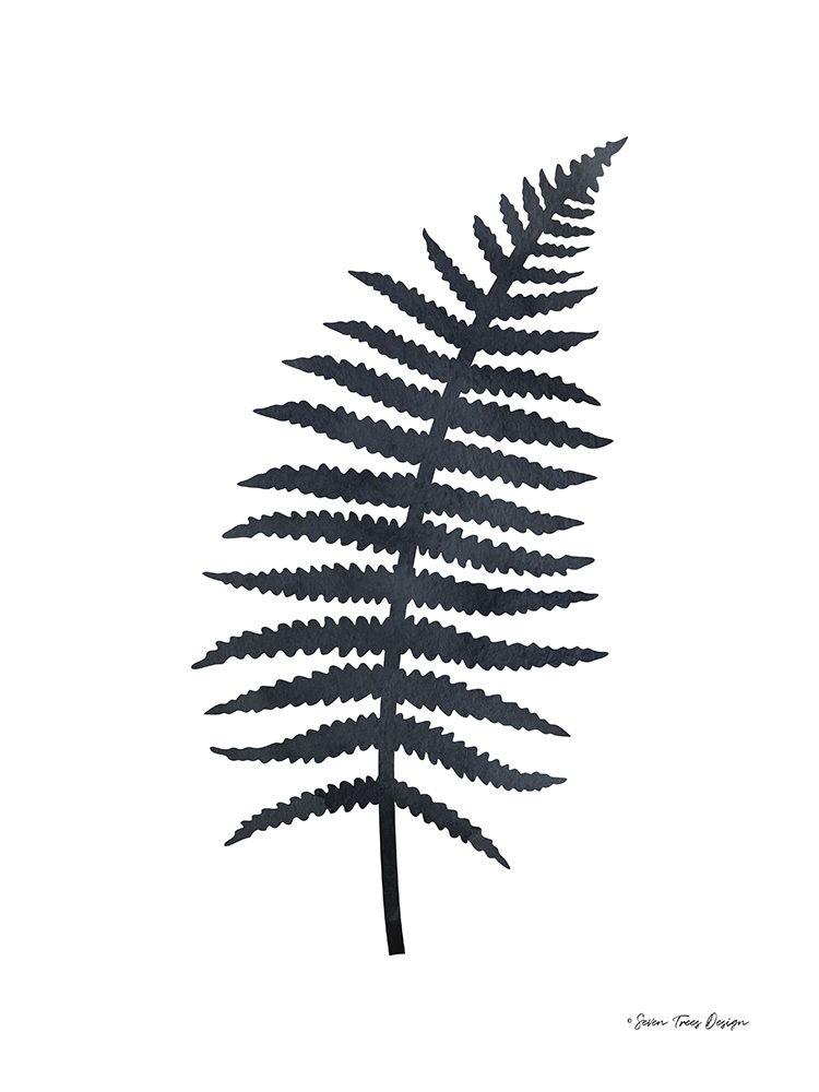 Art Print: Watercolor Black Plant I   