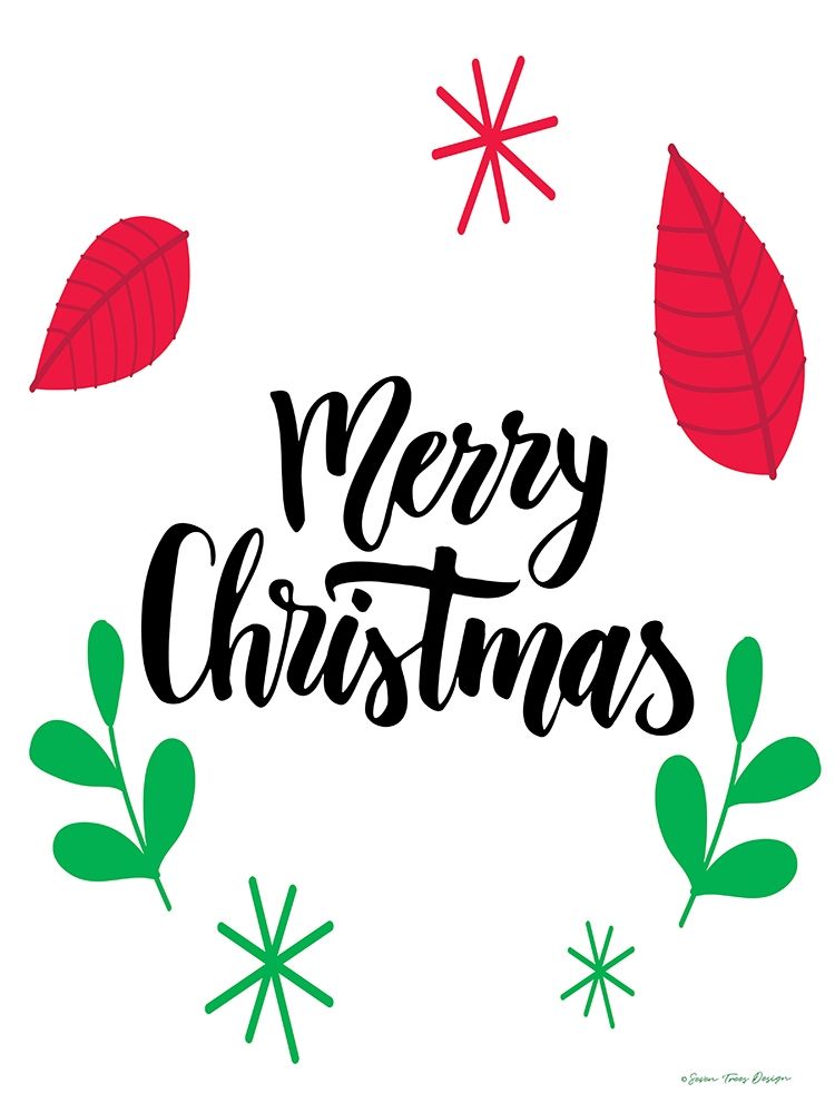 Art Print: Merry Christmas Greenery