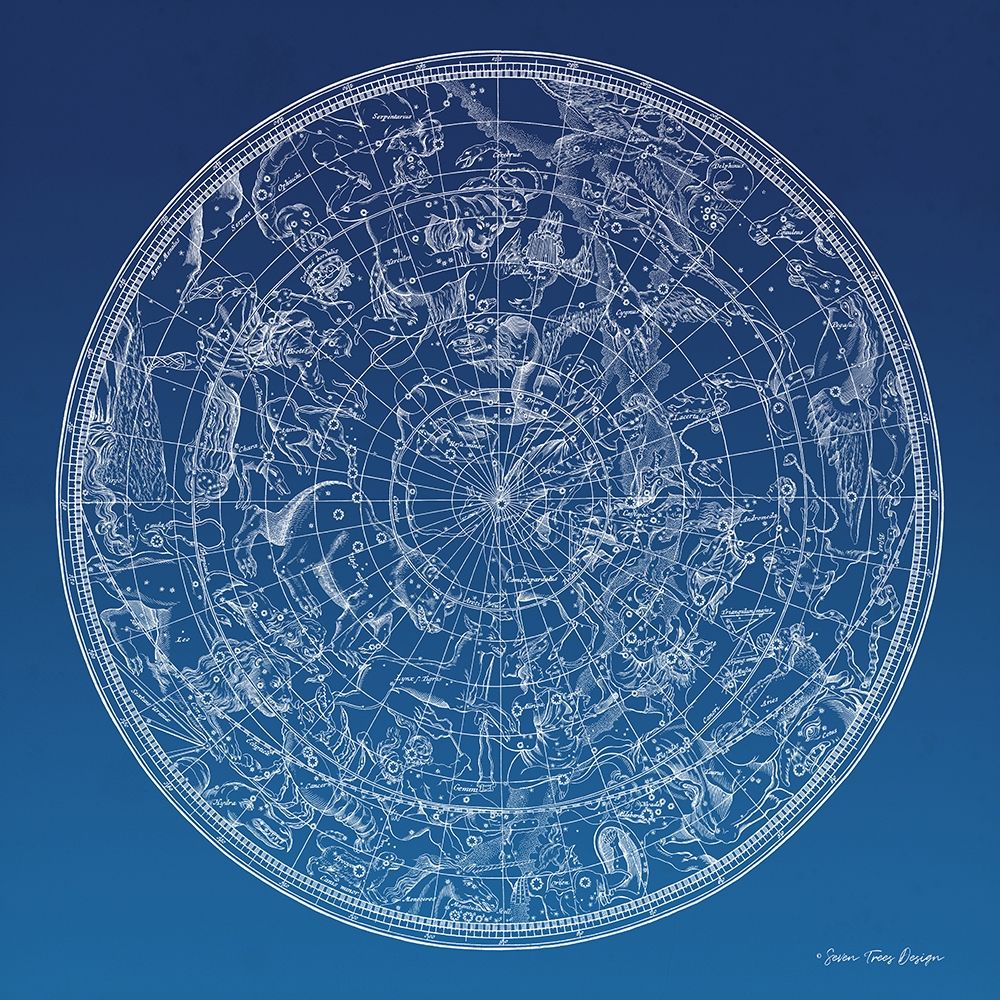 Art Print: Constellations Map II