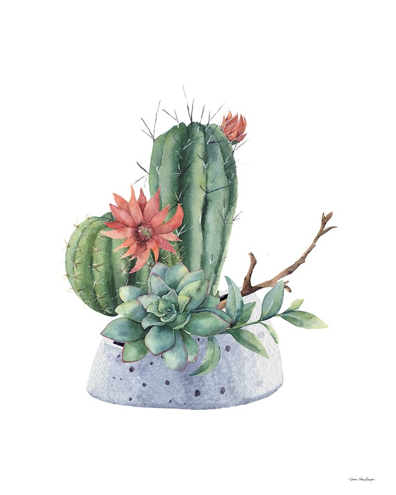 Art Print: Watercolor Cactus