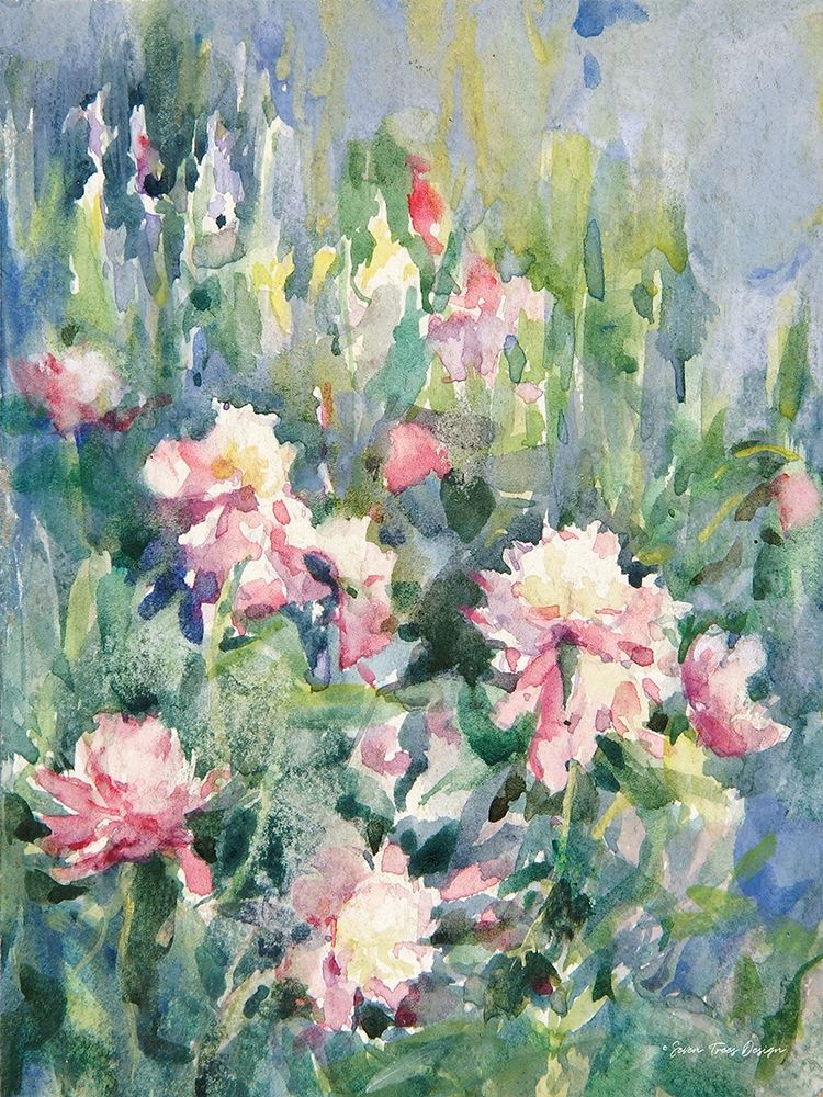 Art Print: Watercolor Garden of Roses