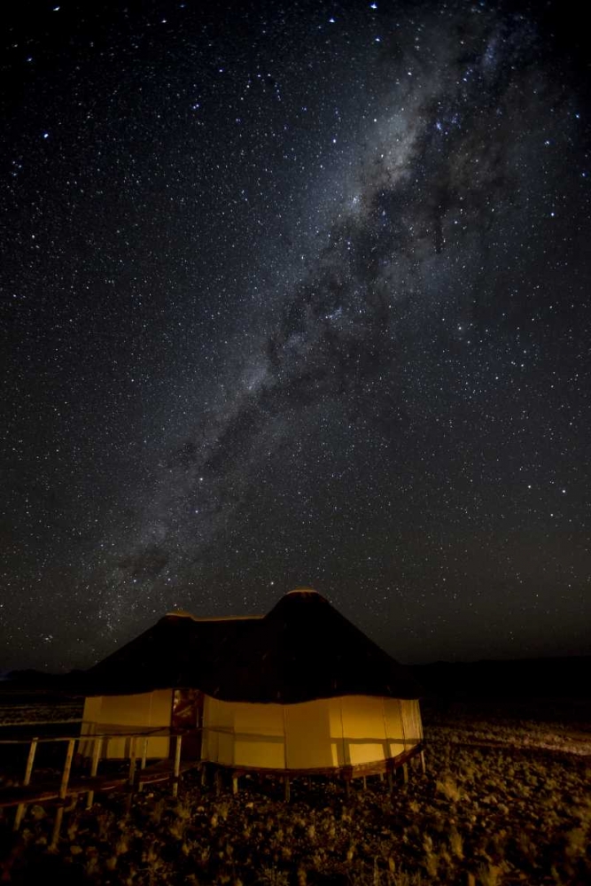 Wall art: Namibia, Namib-Naukluft Park Hut and Milky Way, by Kaveney, Wendy