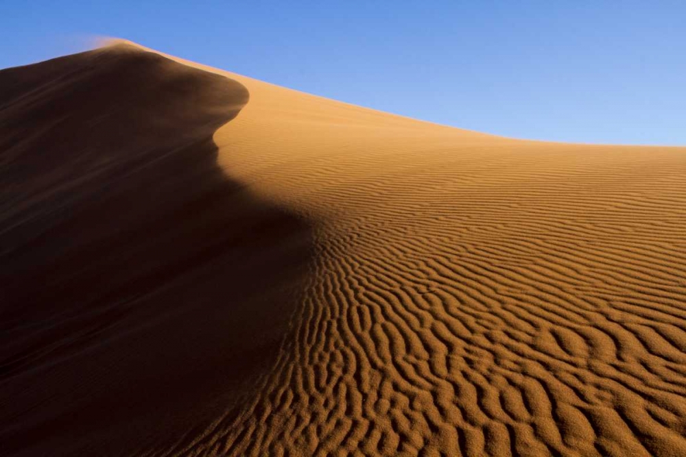 Art Print: Namibia, Namib-Naukluft NP Blowing sand on dune