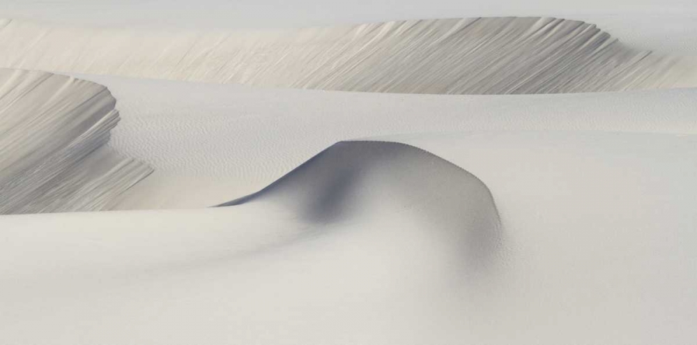 Art Print: South Africa Sculpted shapes of white sand dunes