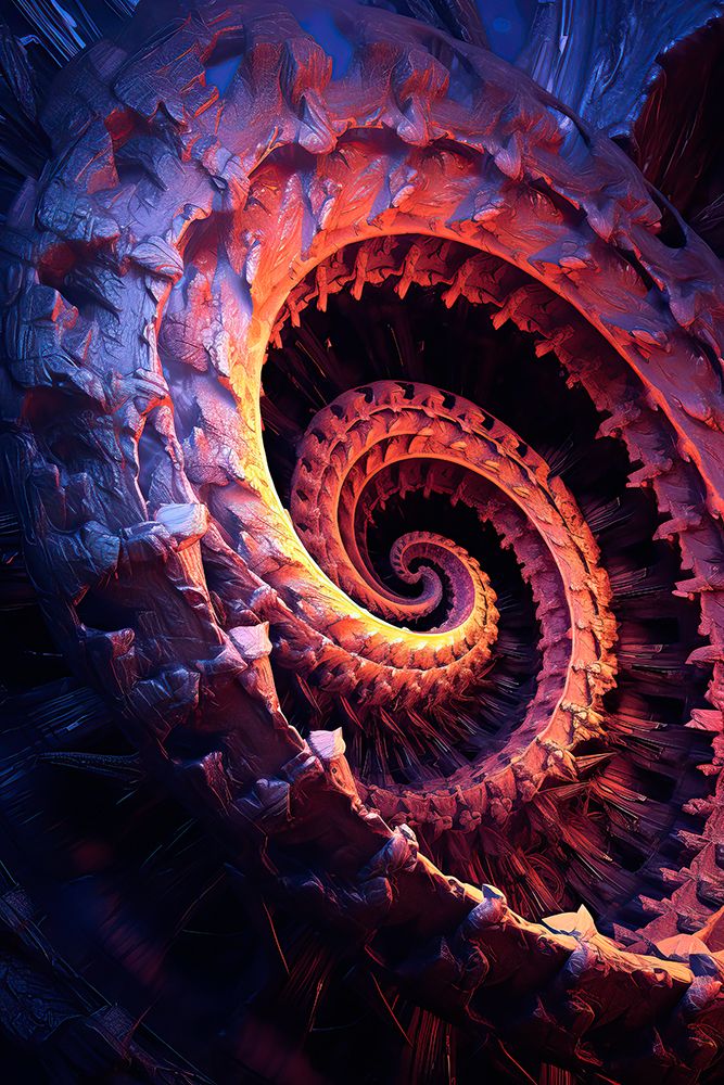 Art Print: Spiral design. AI Generated.