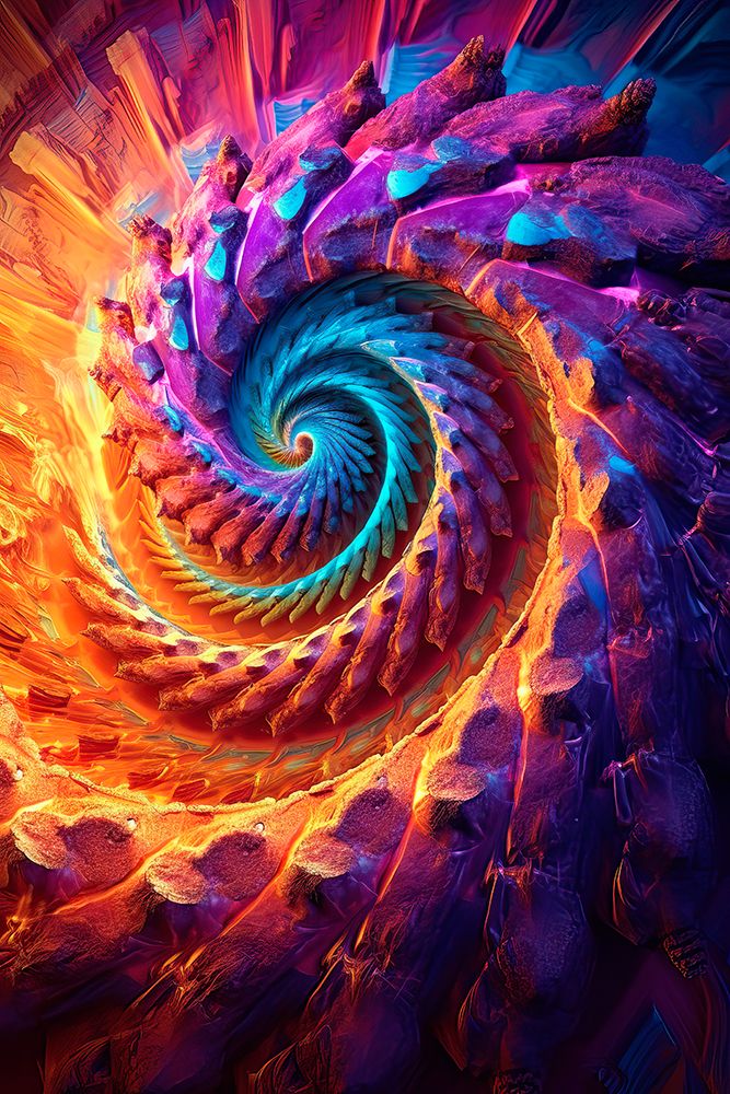 Art Print: Spiral design. AI Generated.