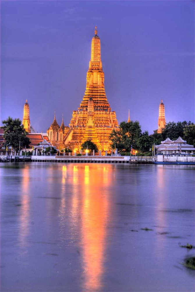 Wall art: Wat Arun Buddhist temple, Bangkok, Thailand, by Shimlock, Jones