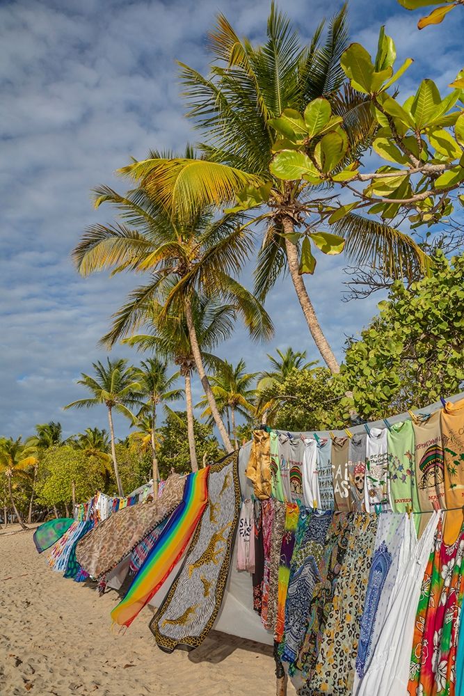 Art Print: Caribbean-Grenada-Mayreau Island Vendors colorful display
