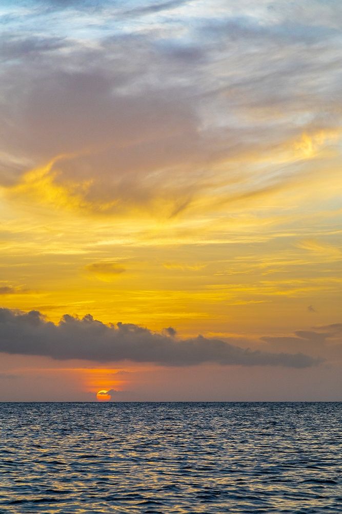Art Print: Caribbean-Grenada-Mayreau Island Caribbean sunset