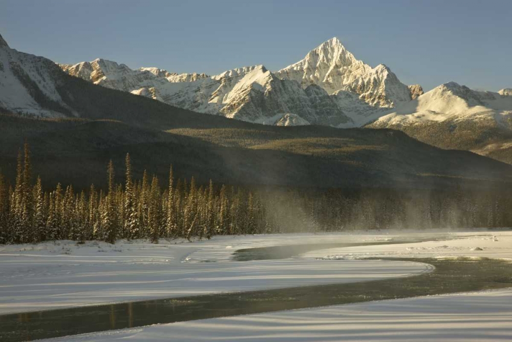 Art Print: Canada, Jasper NP Athabasca River scenic