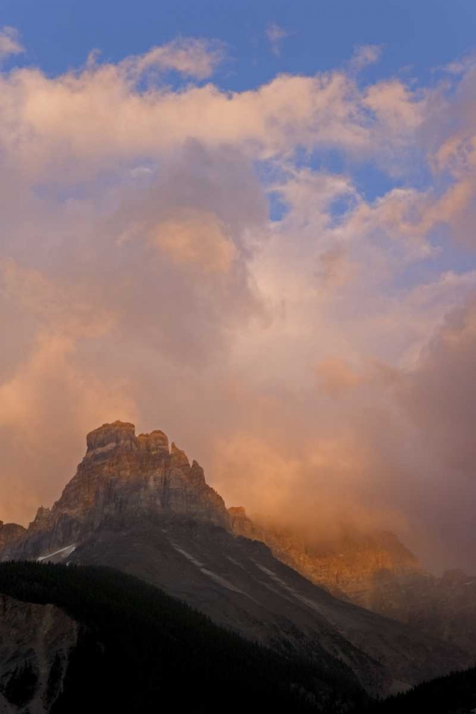 Art Print: Canada, BC, Yoho NP Sunset over Mt Cathedral
