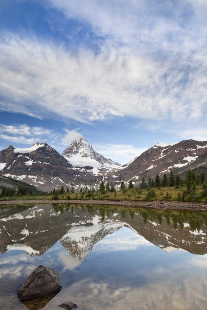 Art Print: Canada, BC, Sunrise on tarn at Magog Lake