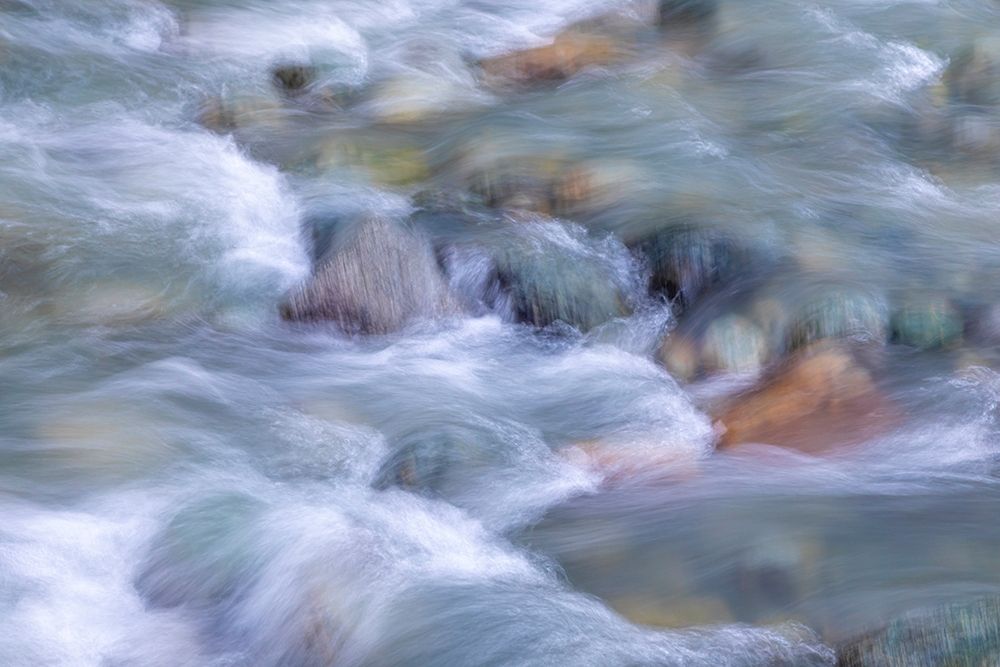 Art Print: Canada-British Columbia-Whistler Fitzsimmons Creek rapids 