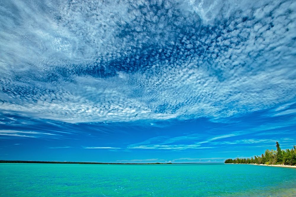 Art Print: Canada-Manitoba-Little Limestone Lake Clouds over lake