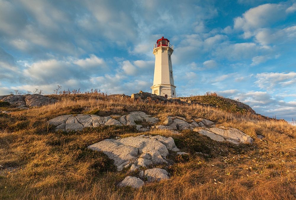 Art Print: Canada-Nova Scotia-Louisbourg-Louisbourg Lighthouse-dusk