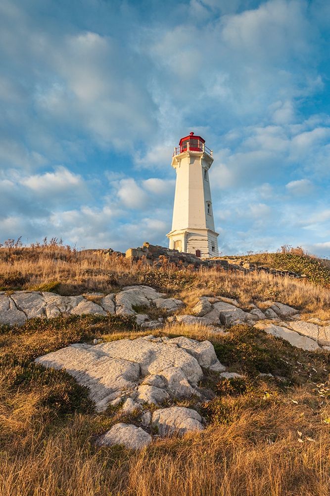 Art Print: Canada-Nova Scotia-Louisbourg-Louisbourg Lighthouse-dusk