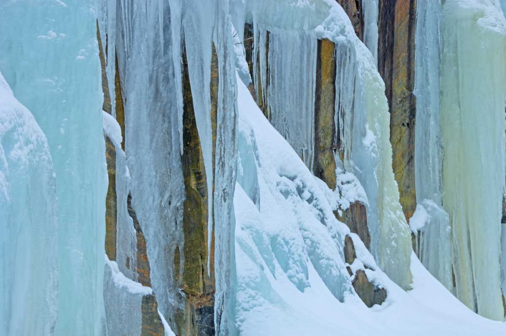 Wall Art Painting id:128610, Name: Canada, Baysville Ice from frozen waterfall, Artist: Grandmaison, Mike