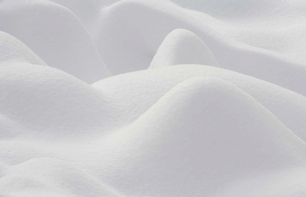 Art Print: Canada, Quebec, Snow patterns over rocks
