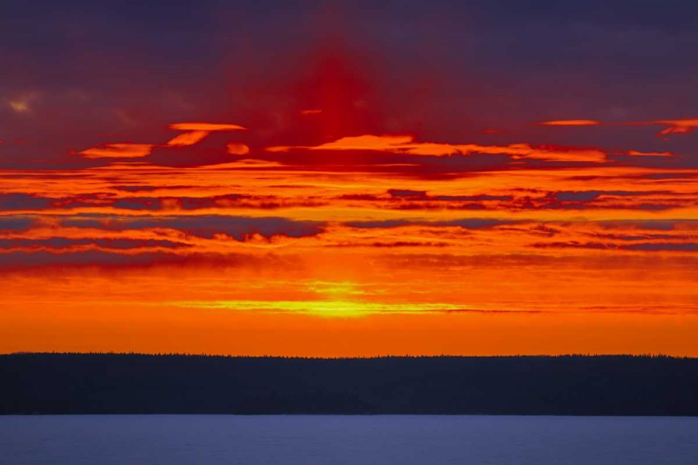 Wall art: Canada, Prince Albert Sunset over Waskasiuw Lake, by Grandmaison, Mike