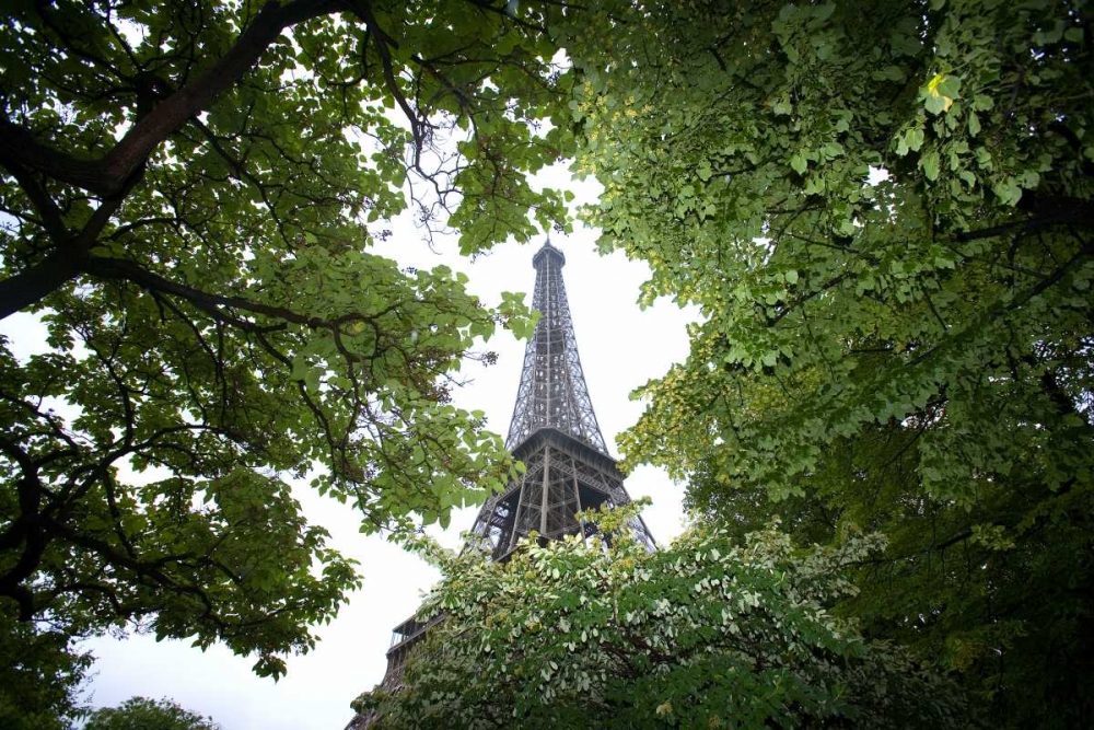 Art Print: France, Paris Portion of Eiffel Tower in daytime