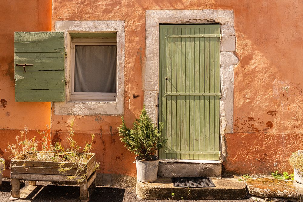 Art Print: Europe-France-Cereste-Weathered old house exterior