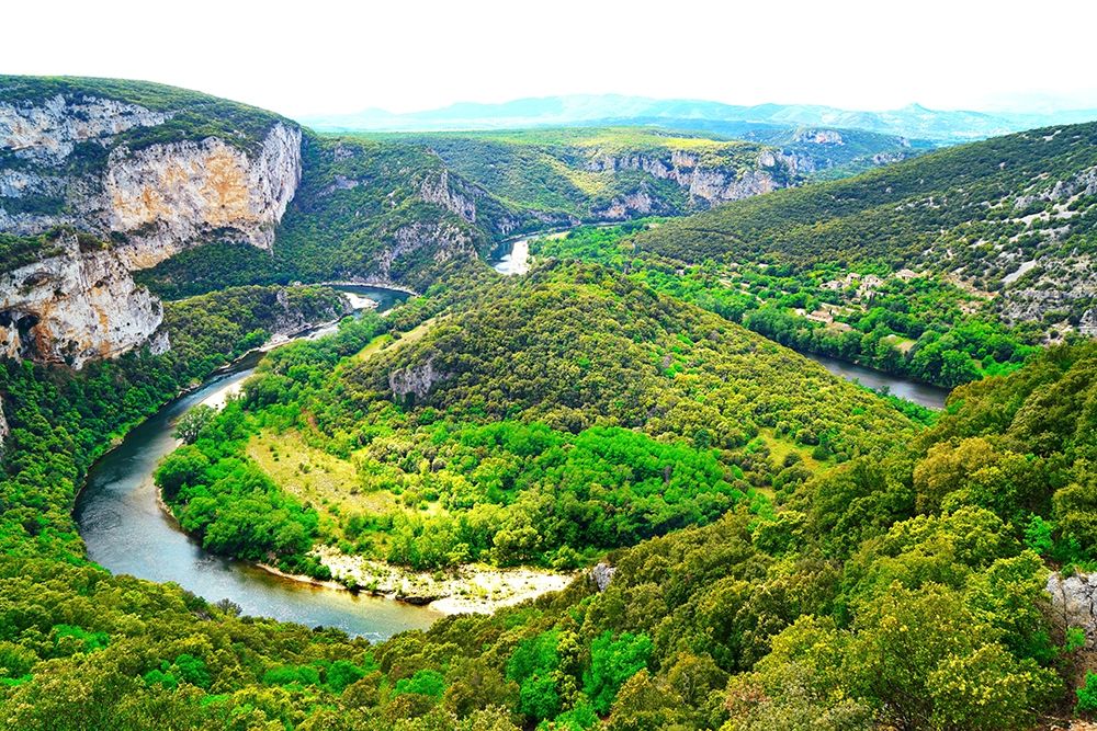 Art Print: The Gorges de lArdeche near Pas du Mousse-France