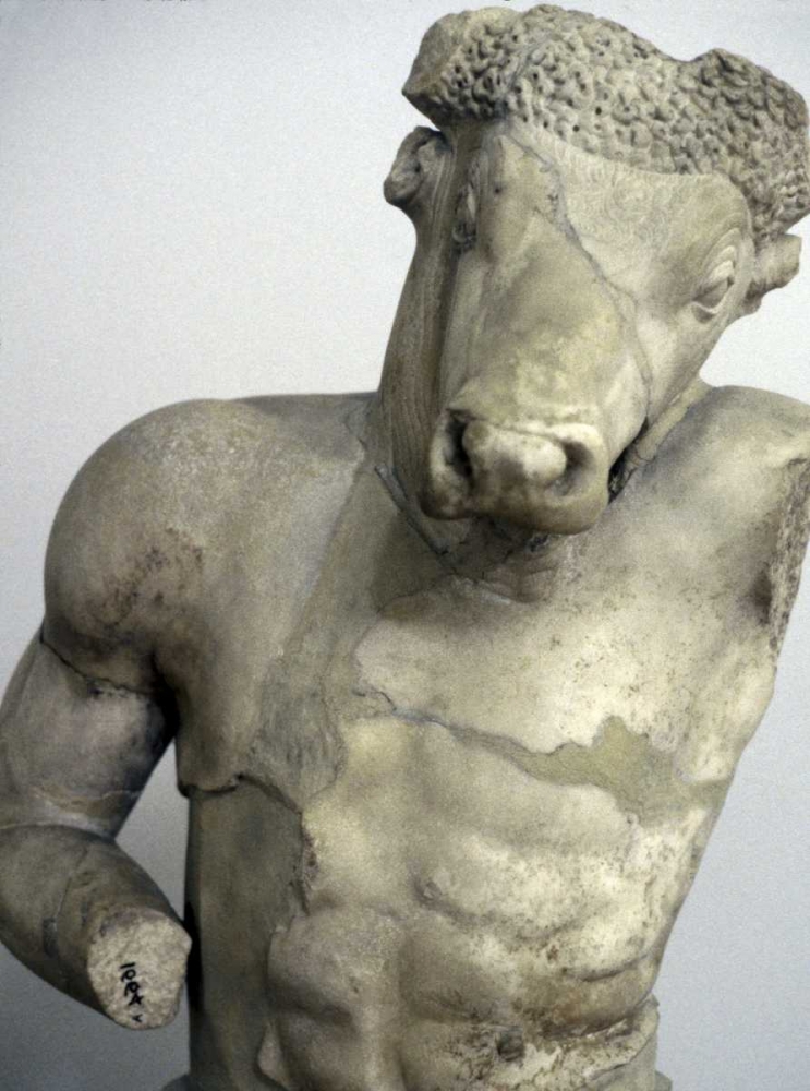 Wall Art Painting id:131332, Name: Greece, Athens Marble statue of a Minotaur, Artist: Noble Gardner, Nancy