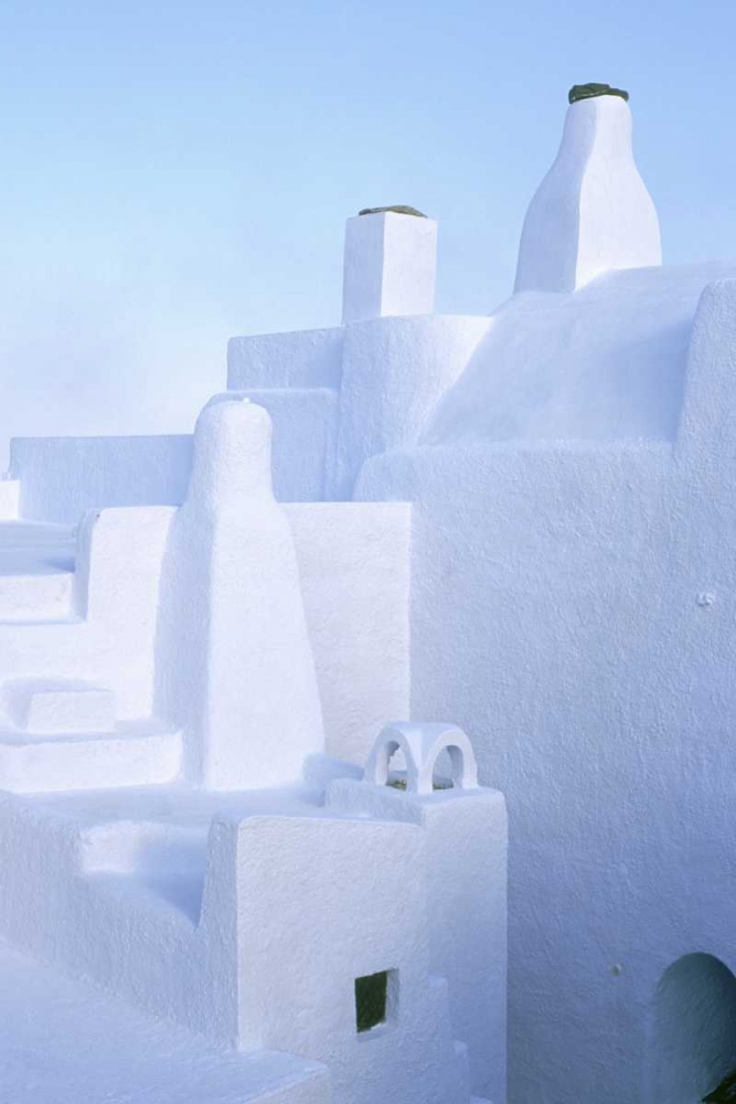 Wall Art Painting id:131340, Name: Greece, Santorini Chimneys of medieval homes, Artist: Noble Gardner, Nancy