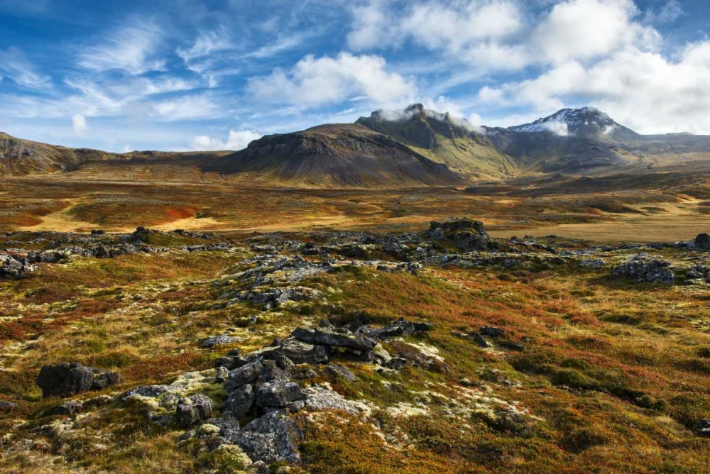 Art Print: Iceland, Snaefellsnes Peninsula Autumn landscape
