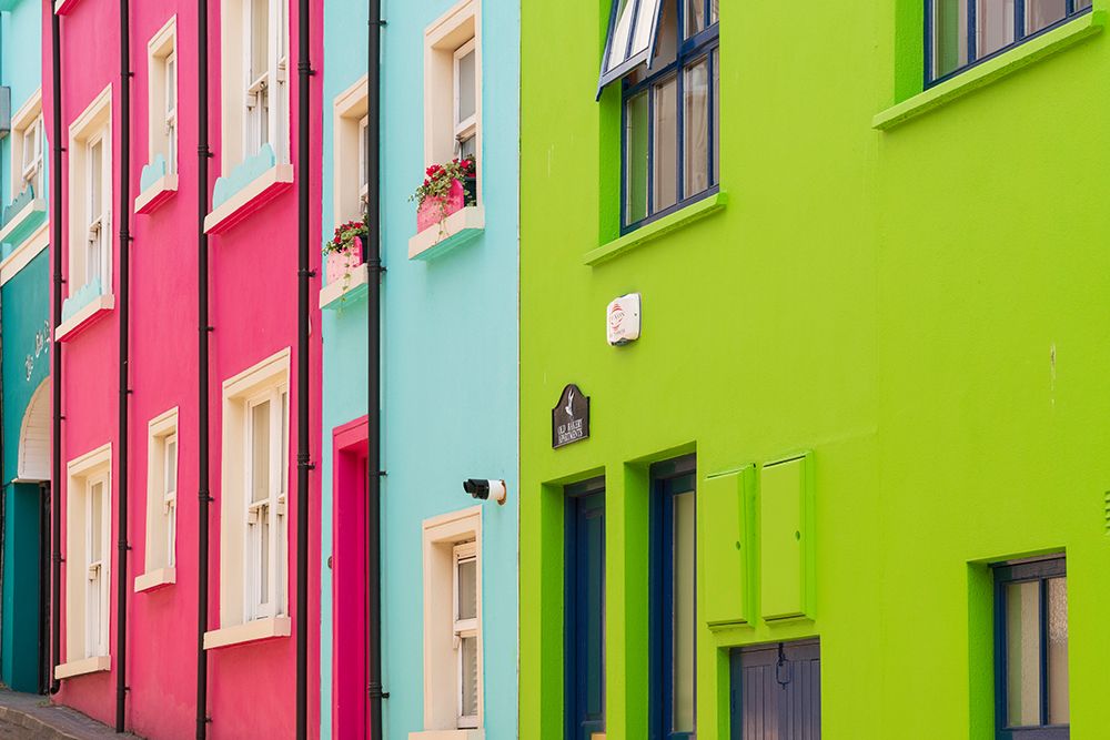 Art Print: Europe-Ireland-Kinsale-Exterior of colorful buildings