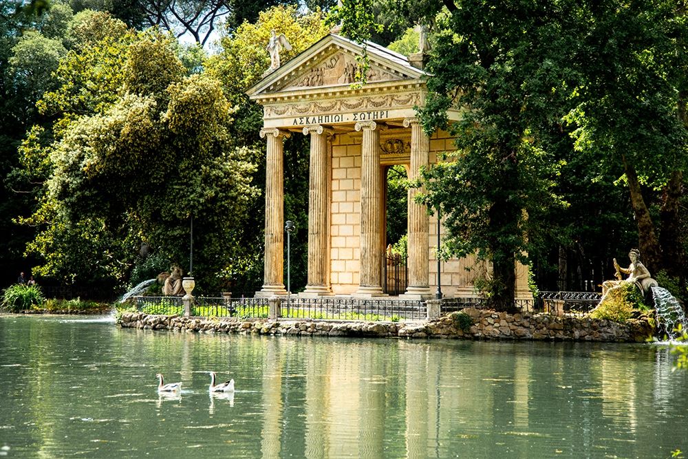 Art Print: Italy-Rome Pincio (Pincian Hill)-Villa Borghese Garden-Laghetto de Villa Borghese