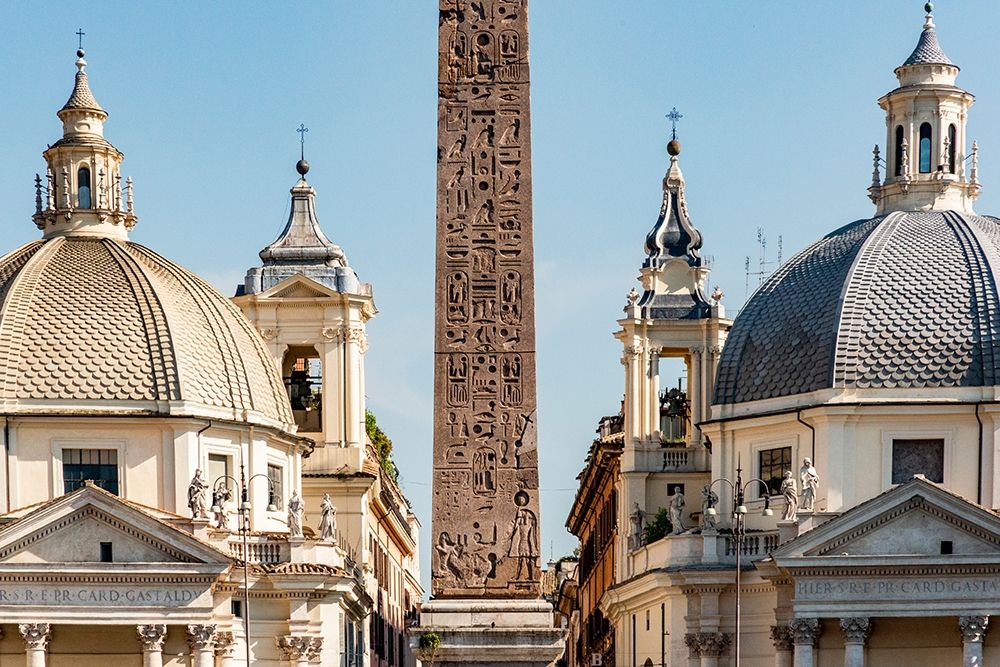 Art Print: Italy-Rome Piazza del Popolo with Flaminio obelisk