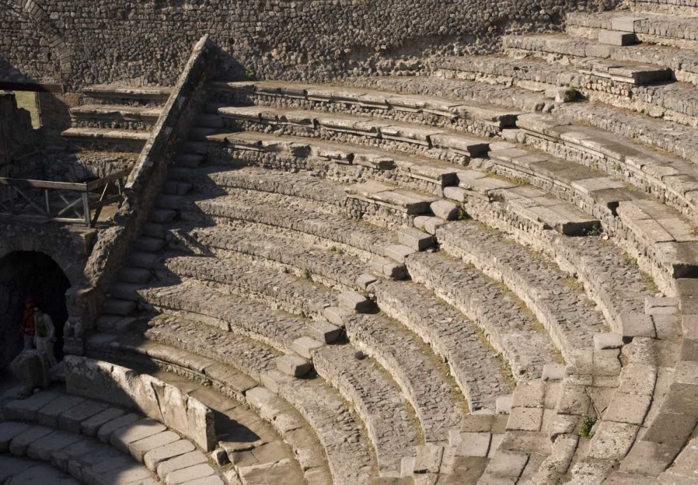 Art Print: Italy, Campania, Pompeii Small Theater seating