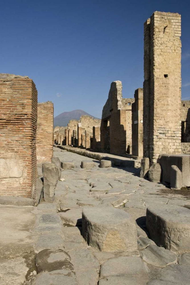 Art Print: Italy, Campania, Pompeii Streets of city ruins