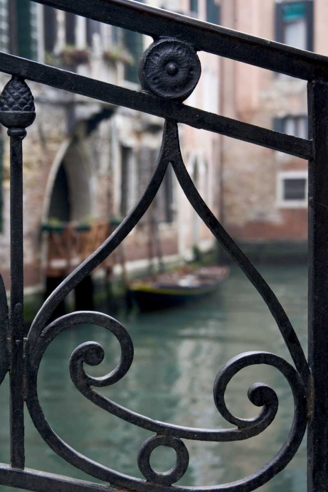 Art Print: Italy, Venice Stair railing metalwork design