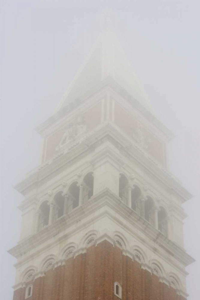 Art Print: Italy, Venice Campanile in early morning fog