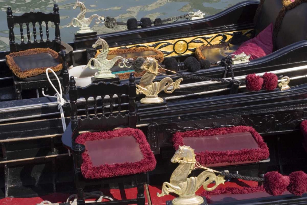 Wall Art Painting id:129921, Name: Italy, Venice Two gondolas from above, Artist: Kaveney, Wendy