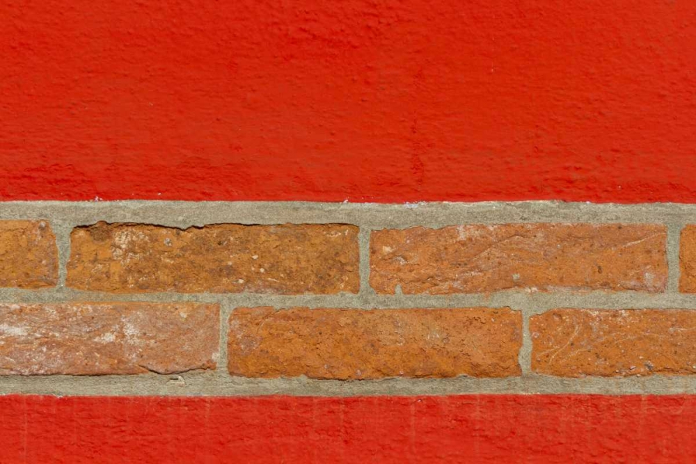 Art Print: Italy, Venice Design contrast on building wall