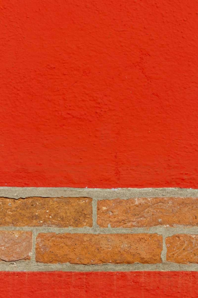 Art Print: Italy, Venice Design contrast on building wall