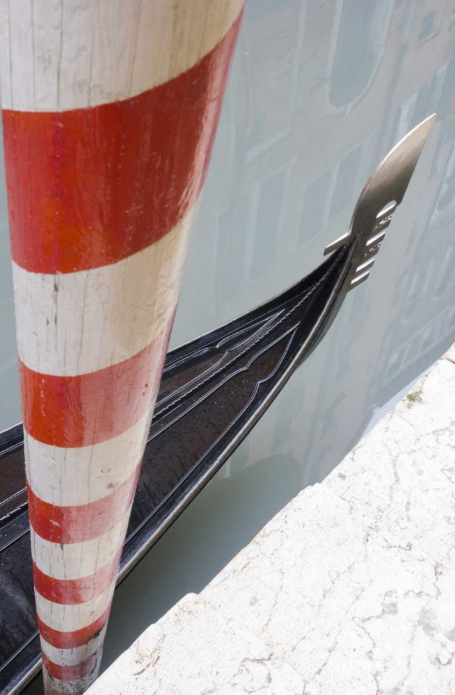 Art Print: Italy, Venice Gondola and post