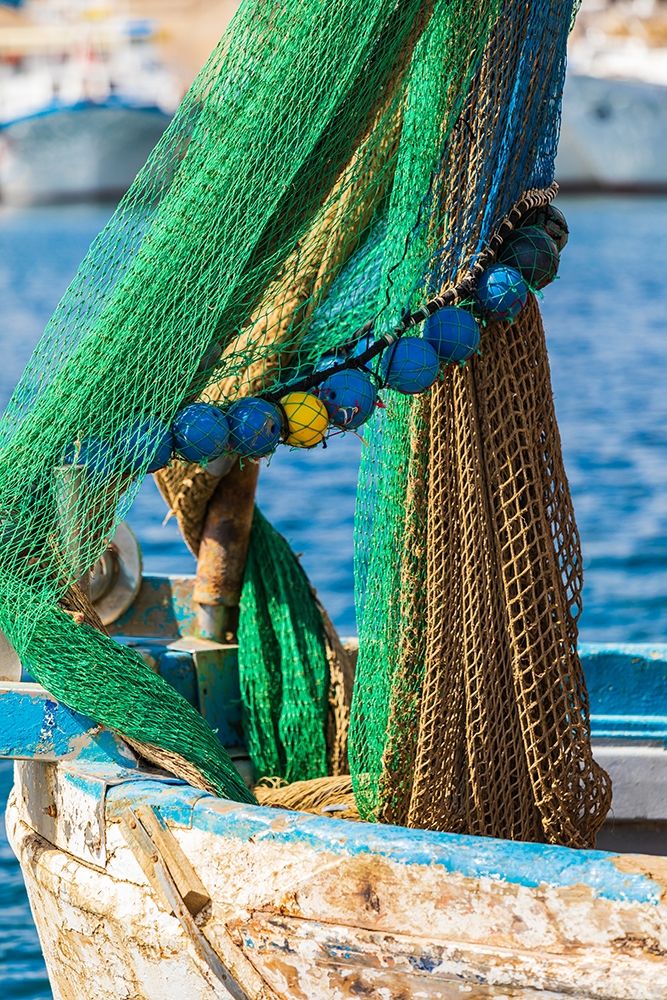 Wall Art Painting id:402890, Name: Palermo Province-Santa Flavia Net on a small fishing boat in the harbor of the fishing village, Artist: Wilson, Emily