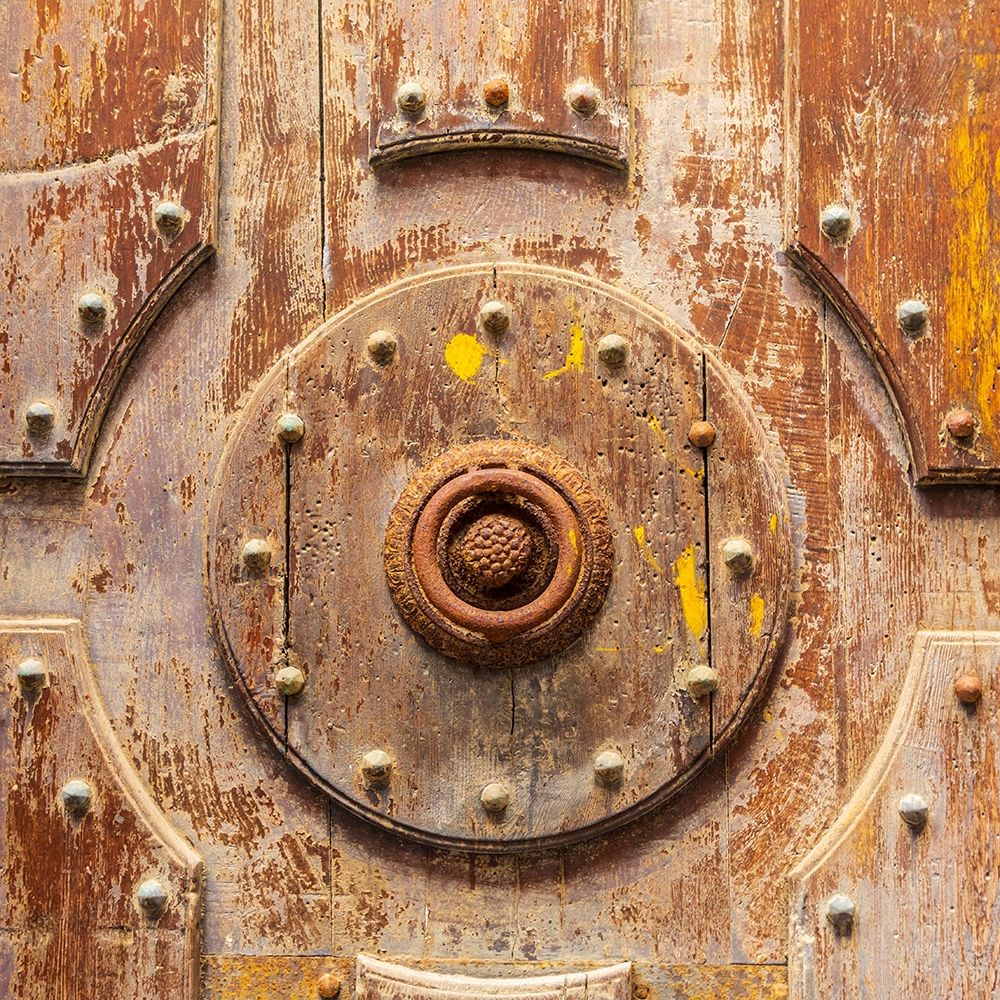 Wall Art Painting id:402896, Name: Palermo Province-Cefalu Detail of an exterior wooden door on the Cefalu Cathedral, Artist: Wilson, Emily