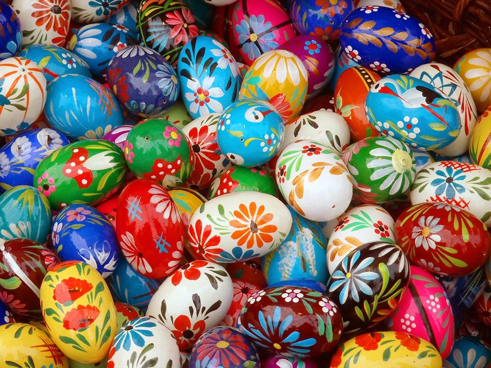 Wall Art Painting id:403174, Name: Historic Market Offerings-Krakow-Poland-Europe, Artist: Miller, Anna